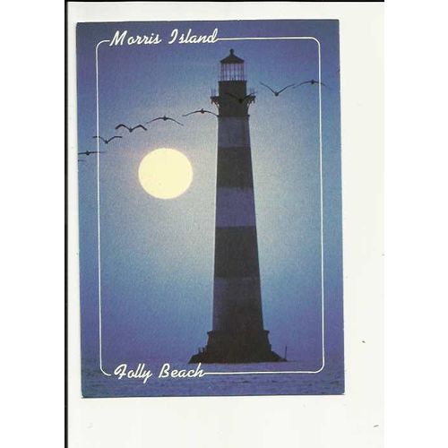 USA South Caroline MORRIS ISLAND Lighthouse Postcard (2US SC 5)