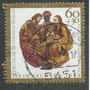 BERLIN -1989 60pf + 30 'CHRISTMAS' FINE USED (EBID44-928)