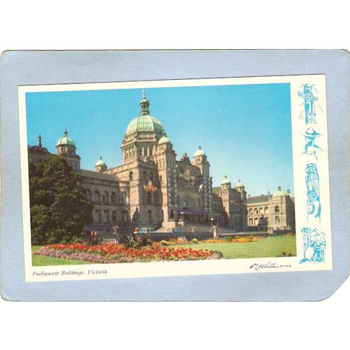 CAN Victoria Postcard Parliament Buildings w/Edge Design can_box1~225