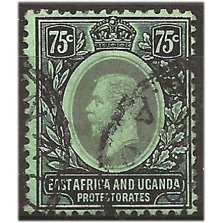 East Africa & Uganda Prot 1912 SG52 75c Black/Green Fine Used.. ..