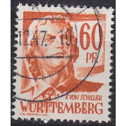 GERMANY Alliiert Franz. Zone [Württemberg] MiNr 0010 yv ( O/used )