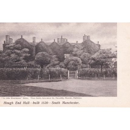 Hough End Hall Manchester Built 1520 Antique Postcard