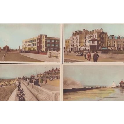 North Promenade Beach Bandstand 4x Vintage Cleveleys Postcard s