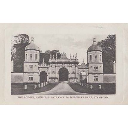 Stamford Lodges Principle Entrance Burley Park Lincs Antique Postcard