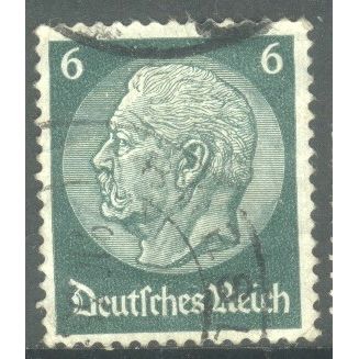 Germany 1934 - 6pf dark green - President Von Hindenburg - used 8