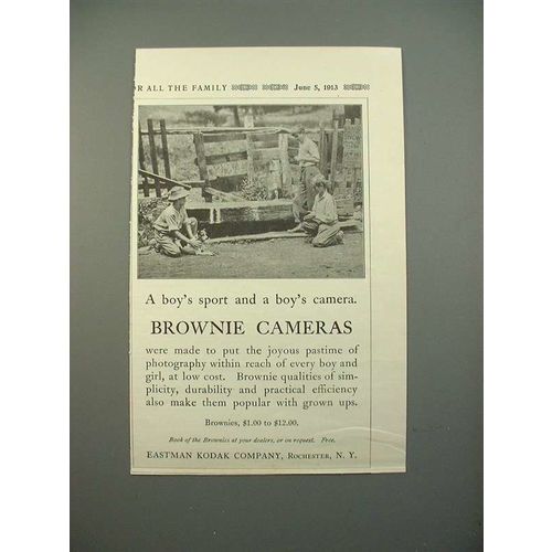 1913 Kodak Brownie Camera Ad - A Boy's Sport