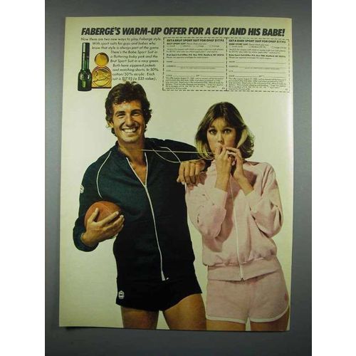 1982 Faberge Brut Cologne, Babe Perfume Ad