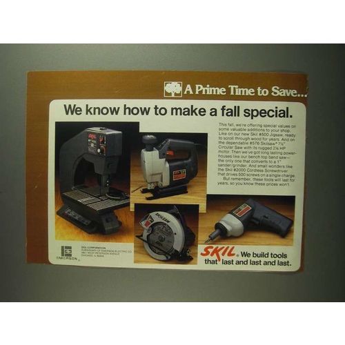1984 Skil Tools Ad - Jigsaw, Skilsaw, Screwdriver