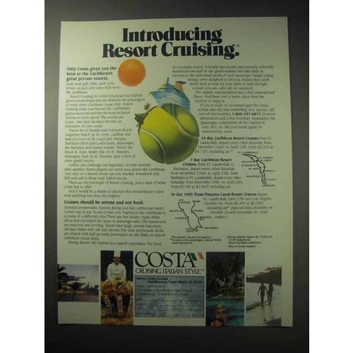 1985 Costa Cruises Ad - Introducing Resort Cruising