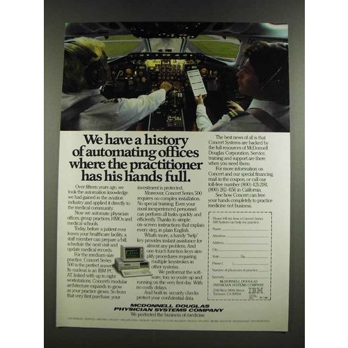 1986 McDonnell Douglas Physician Systems Company Ad - We Have a History