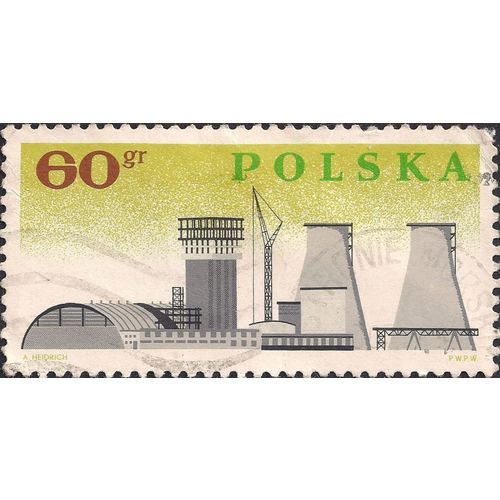 POLAND, Chemical industry in Plock, green 1966, 60 Gr