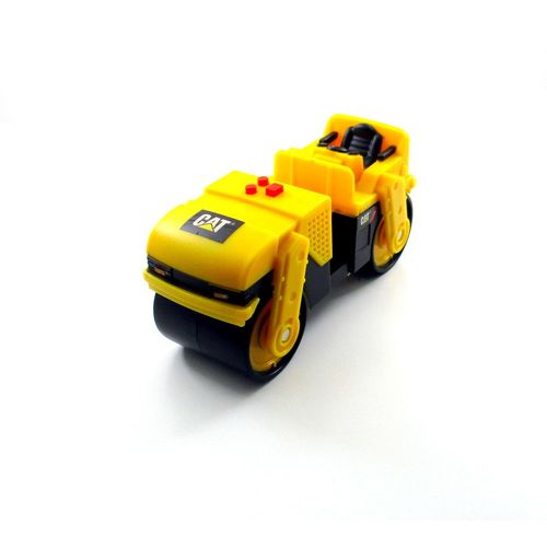 Caterpillar Asphalt Drum Compactor, Yellow Construction Vehicle