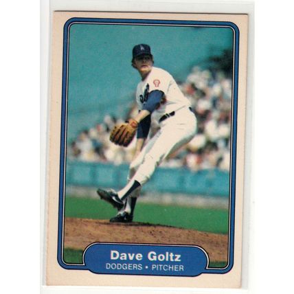 1982 Fleer baseball card 6 Dave Goltz- Dodgers