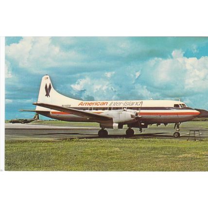 American Inter Island Convair CV440 Civil Aircraft Postcard (A19533)