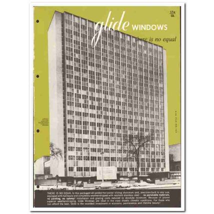 Glide Windows Inc 1958 vintage catalog aluminum horizontal sliding