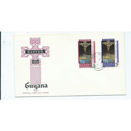 guyana stamps set used first day cover easter 1968 sg463 sg 463