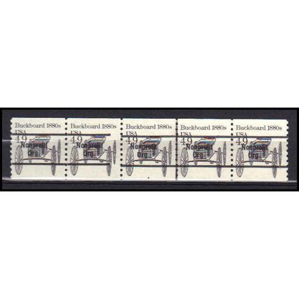 2124a 4.9c Buckboard Very Fine MNH Dry Gum PNC 4/5 Gap 1L AA0304