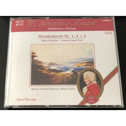 CD Mozart Horn Concerts Nos 1, 2 & 4 ALBERTO LIZZIO - 2 CD set