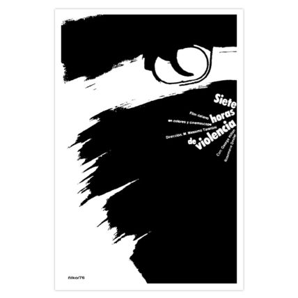 Movie Poster decor for"7 Hours of VIOLENCE"Italian film.Noir.Decorative design