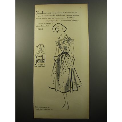 1950 Henri Bendel Young-Timers Dress Ad - Young-Timers toot joyously in favor