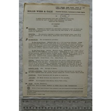 1970 sales particulars Pembroke Lodge, 3 Park Avenue, Roundhay, Leeds