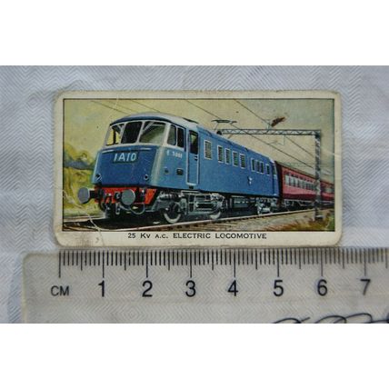 1963 Kellogg card Story of the Locomotive 15 BR 25 KV electric 1959
