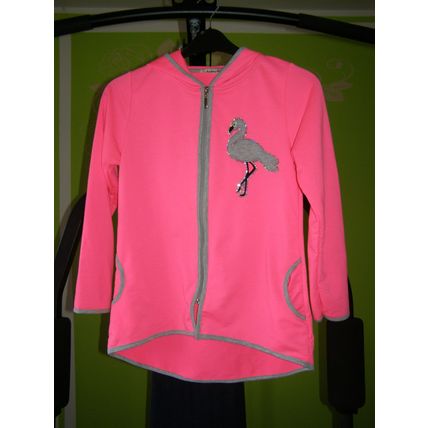 Pink hooded woman girl mini jumper sewn on Pelican pockets 12-13 years. 249