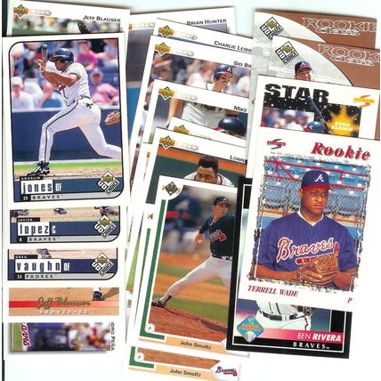 Lot of 54x Atlanta Braves incl Rookies baseball cards
