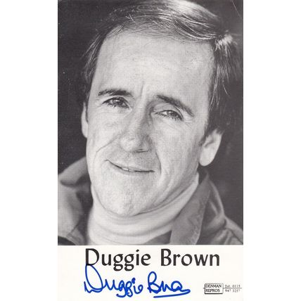 Duggie Brown The Comedians Granada TV Vintage Undedicated Hand Signed Photo
