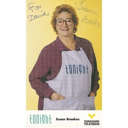 Susan Brookes 1980s TV Chef Tonight Show Hand Signed Cast Photo