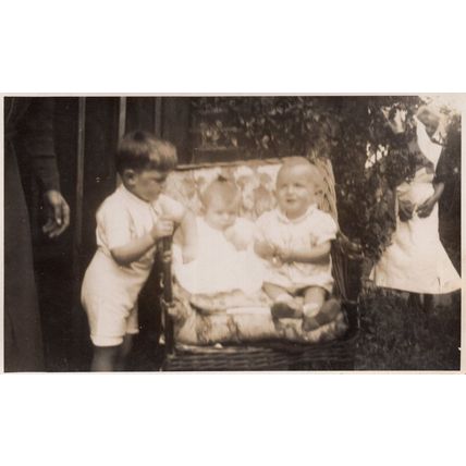 Child Tickling Tickle Baby Babies Tummy Antique Real Photo Postcard