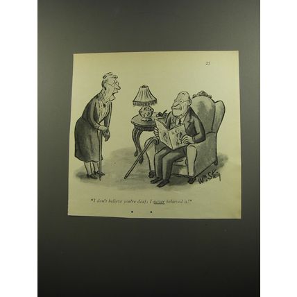 1952 Cartoon by William Steig - I don't believe you're deaf