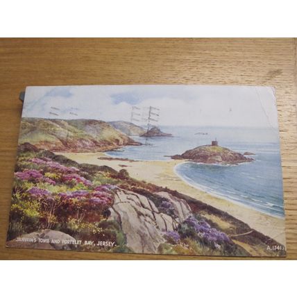 1950s Postcard - Janvrin's Tomb & Portlet Bay, Jersey - Channel Islands