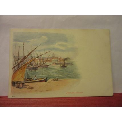 PORT DE LIVOURNE, ITALY unused antique postcard /