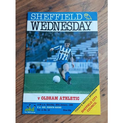 1985 FA Cup 4th Round Programme & Ticket – Sheff Weds vs Oldham Ath