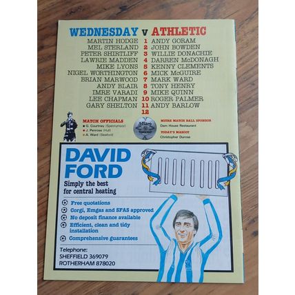 1985 FA Cup 4th Round Programme & Ticket – Sheff Weds vs Oldham Ath