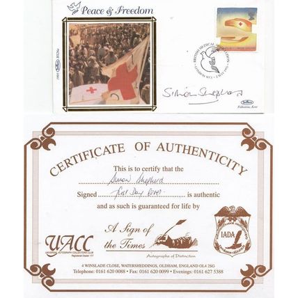 Simon Shepherd Peak Practice Peace & Freedom Hand Signed First Day Cover COA
