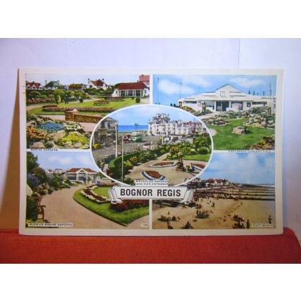 multiview, BOGNOR REGIS, SUSSEX used postcard 1961 pm =