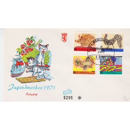 GERMANY BERLIN [1971] MiNr 0386-89 ( FDC ) [01] Kunst