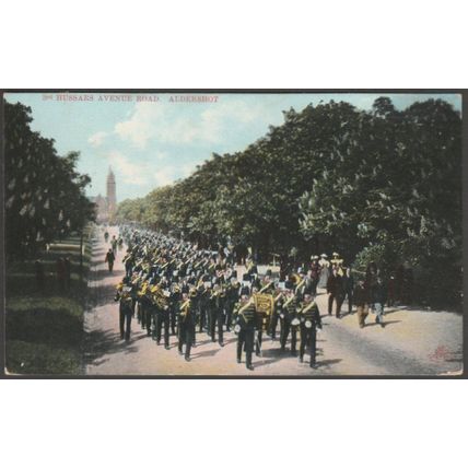 3rd Hussars, Avenue Road, Aldershot, Hampshire, c.1905-10 - Ettlinger Postcard