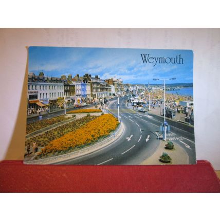 WEYMOUTH ESPLANADE, DORSET used postcard by J. Salmon 1986 pm =