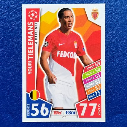 Match Attax UEFA CL 2017/18 17/18 Youri Tielemans #244