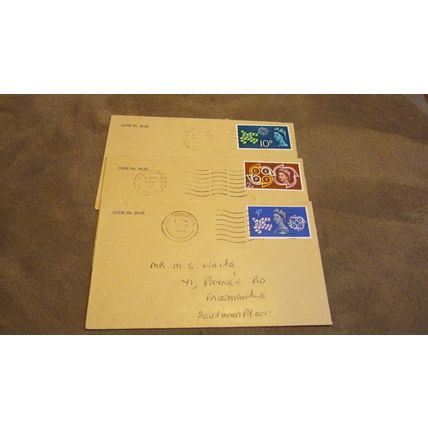 x3 1961 GB FDC Covers - CEPT - Postal Conference