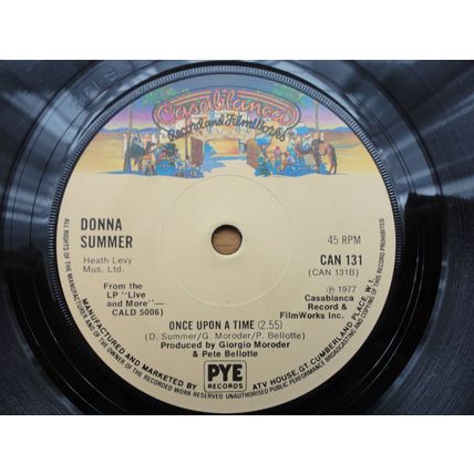 Donna Summer 1978 7" Single Macarthur Park b/w Once Upon A Time