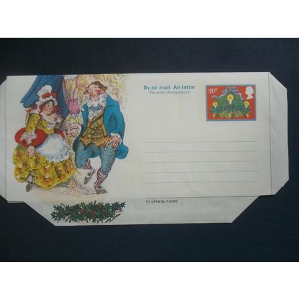 UNUSED AEROGRAMME CHRISTMAS 1981 20p AIR MAIL LETTER