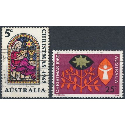 Christmas - Australia 1969 - F H - SG 444/5
