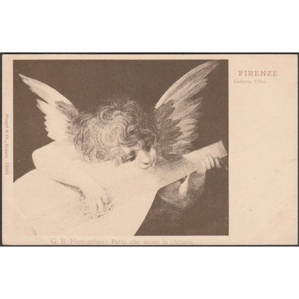 Rosso Fiorentino - Putto che Suona la Chitarra, c.1900-05 - Stengel Cartolina