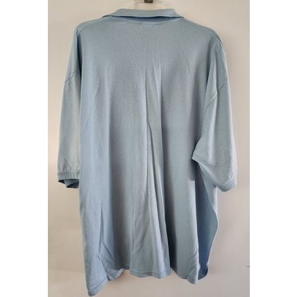 Stedman Hanes Light Blue Men's Cotton Poly Short Sleeve Polo Shirt Size 3XL