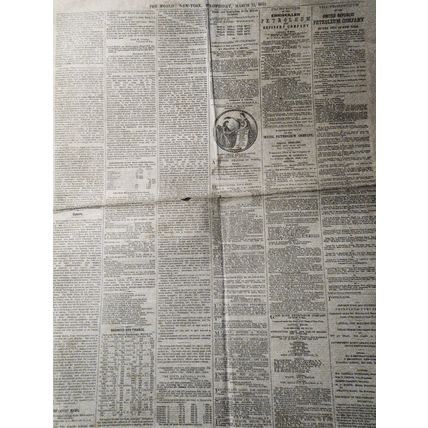 Civil War] The World, New York, March 15, 1865. Original complete issue