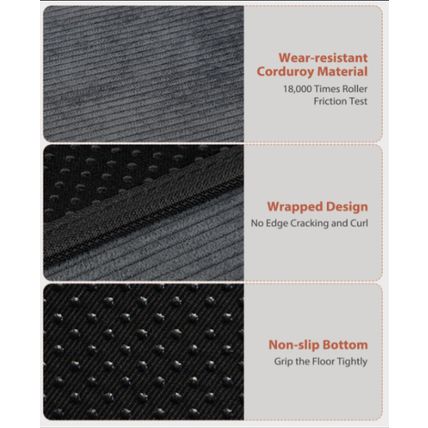 Durable Blvornl Office Chair Mat 35" x 55" for Hardwood Floors & Carpets